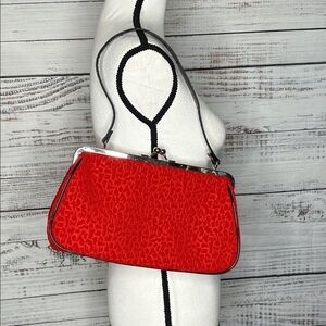 Elegant Red Velvet Handbag
